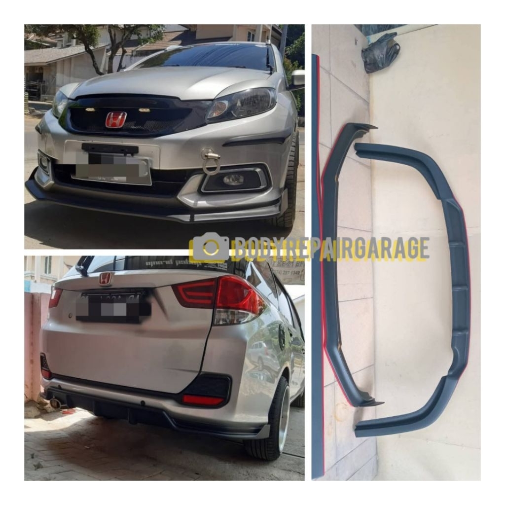 front lips diffuser mobilio e s hitam doff
