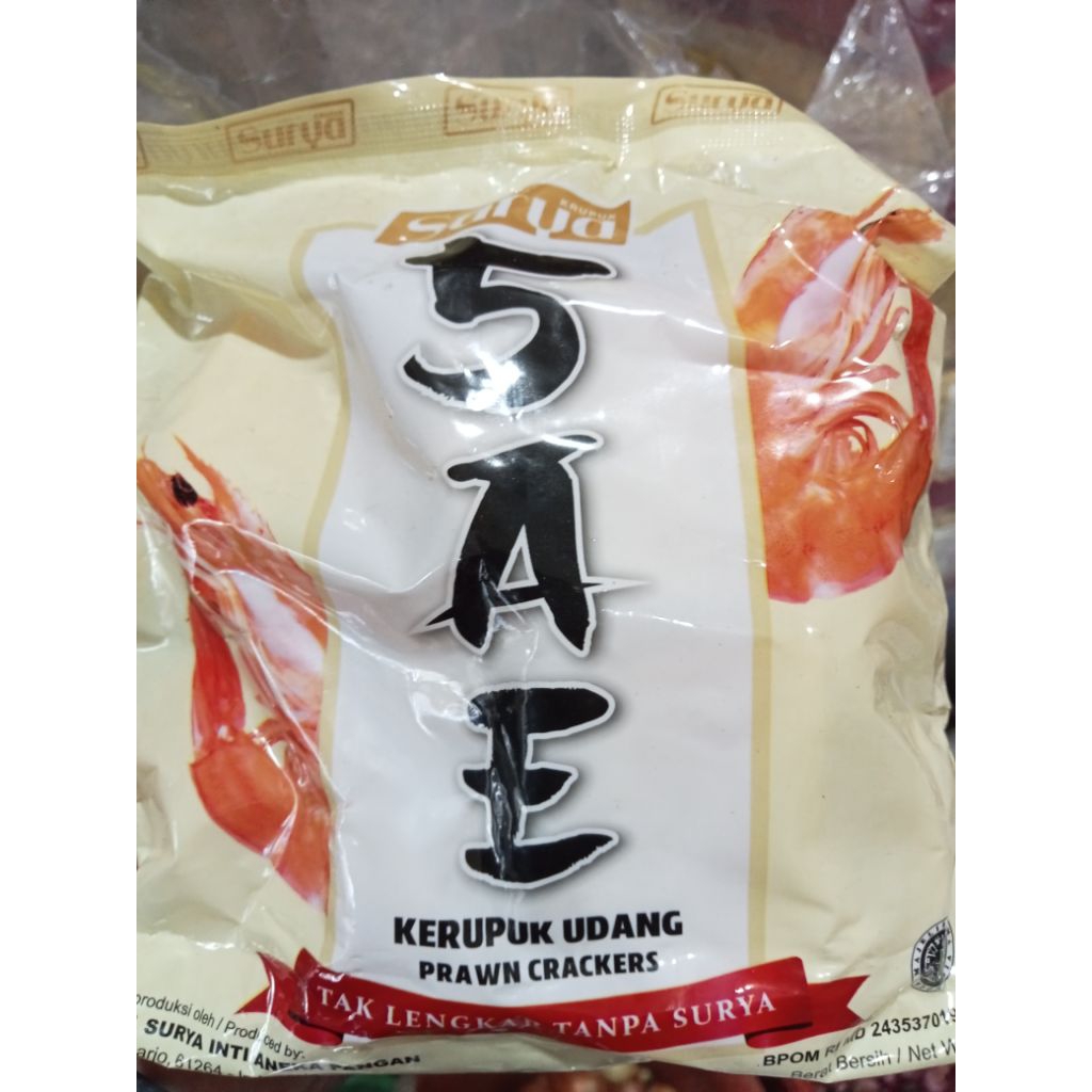 

250gr kerupuk udang besar mentah Surya 5AE