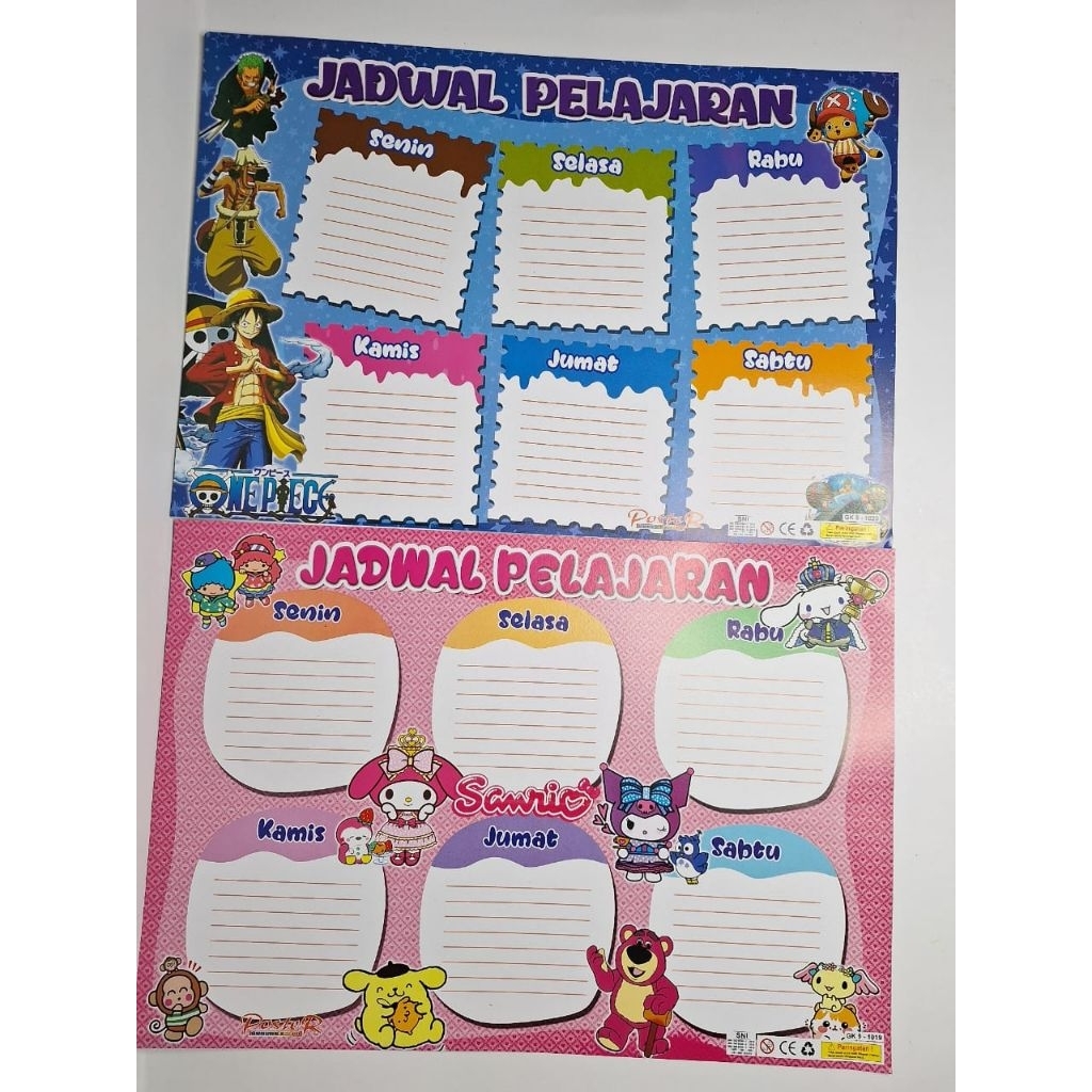 

POSTER jadwal pelajaran