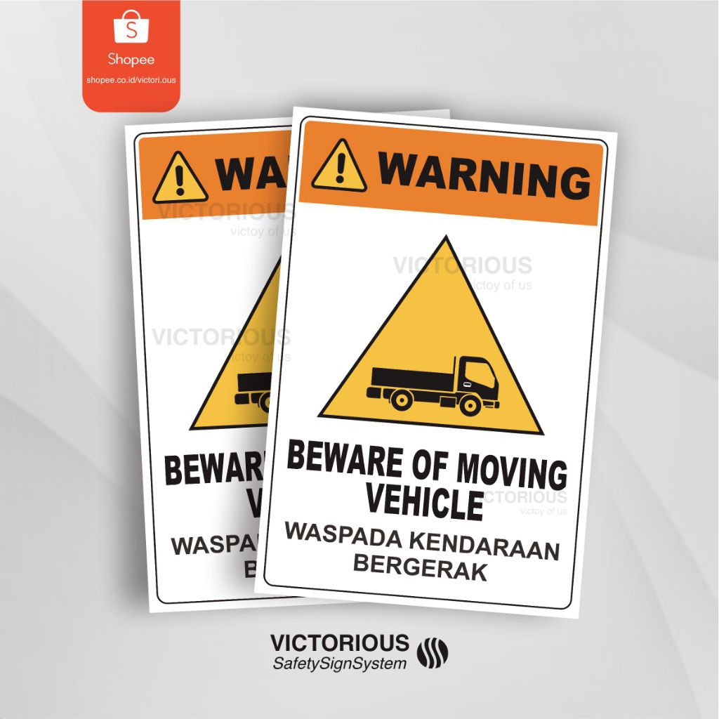 

Sticker Safety K3 Waspada Kendaraan Yang Bergerak