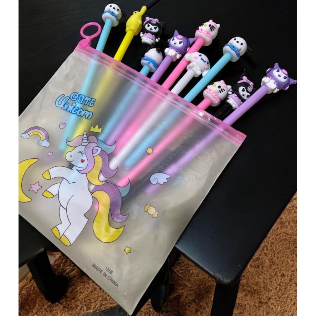 

pulpen gel karakter isi 20pcs karakter free pouch