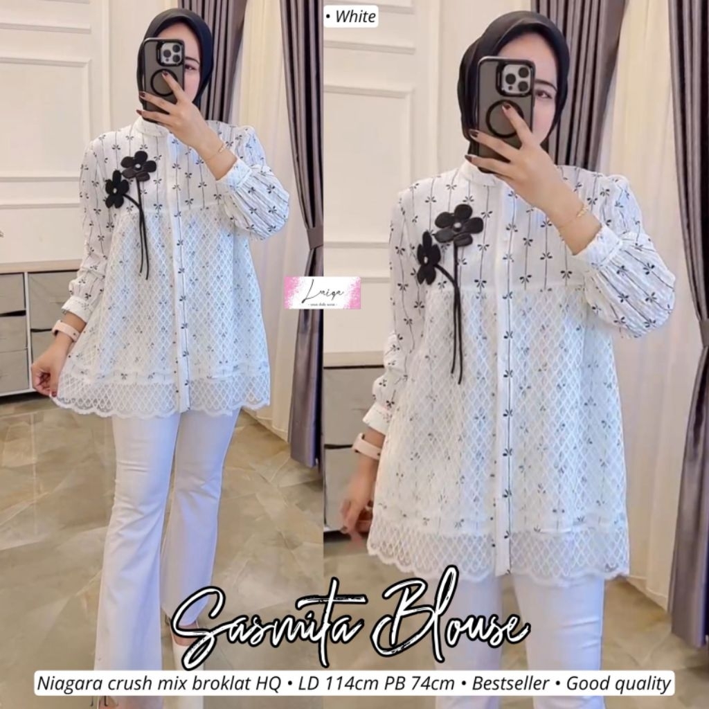 SASMITA BLOUSE Ory LAIQA - Bhn niagara crush mix bruklat