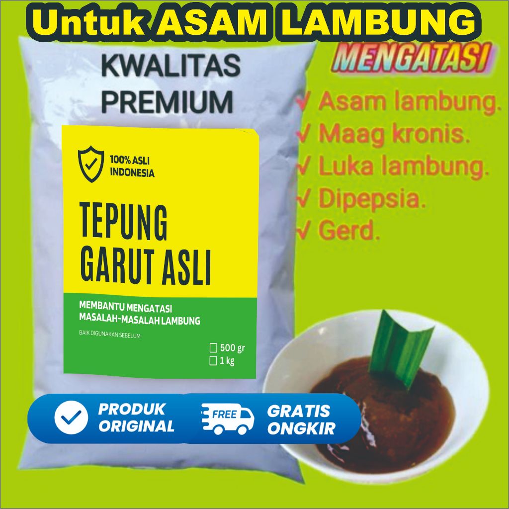 

Tepung Garut 500gr / Pati Garut / Arrowroot / Arrowroot Powder / Tepung Garut / Tepung Pati Irut / Jengkirut / Pati Garut