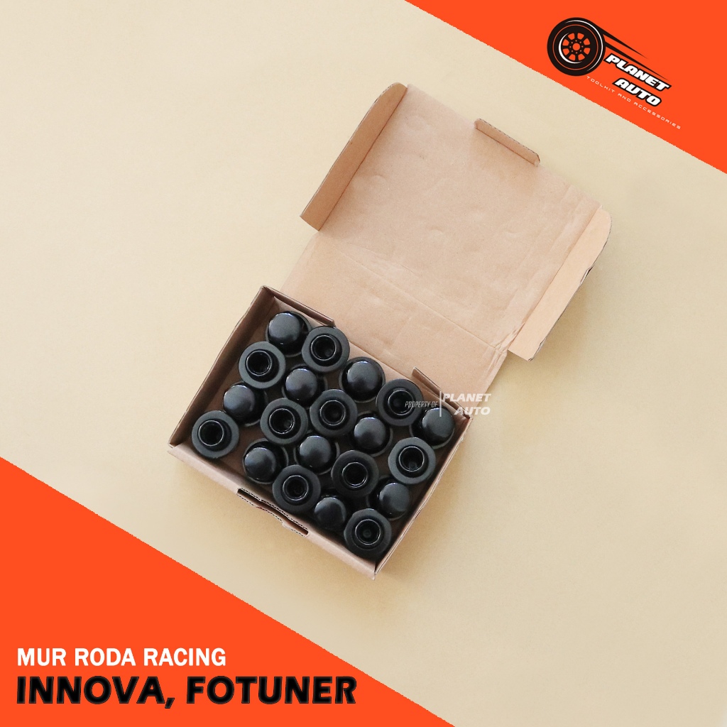 Mur Baut Roda Racing Mobil Innova Fortuner Hilux Kunci 21 Warna Hitam
