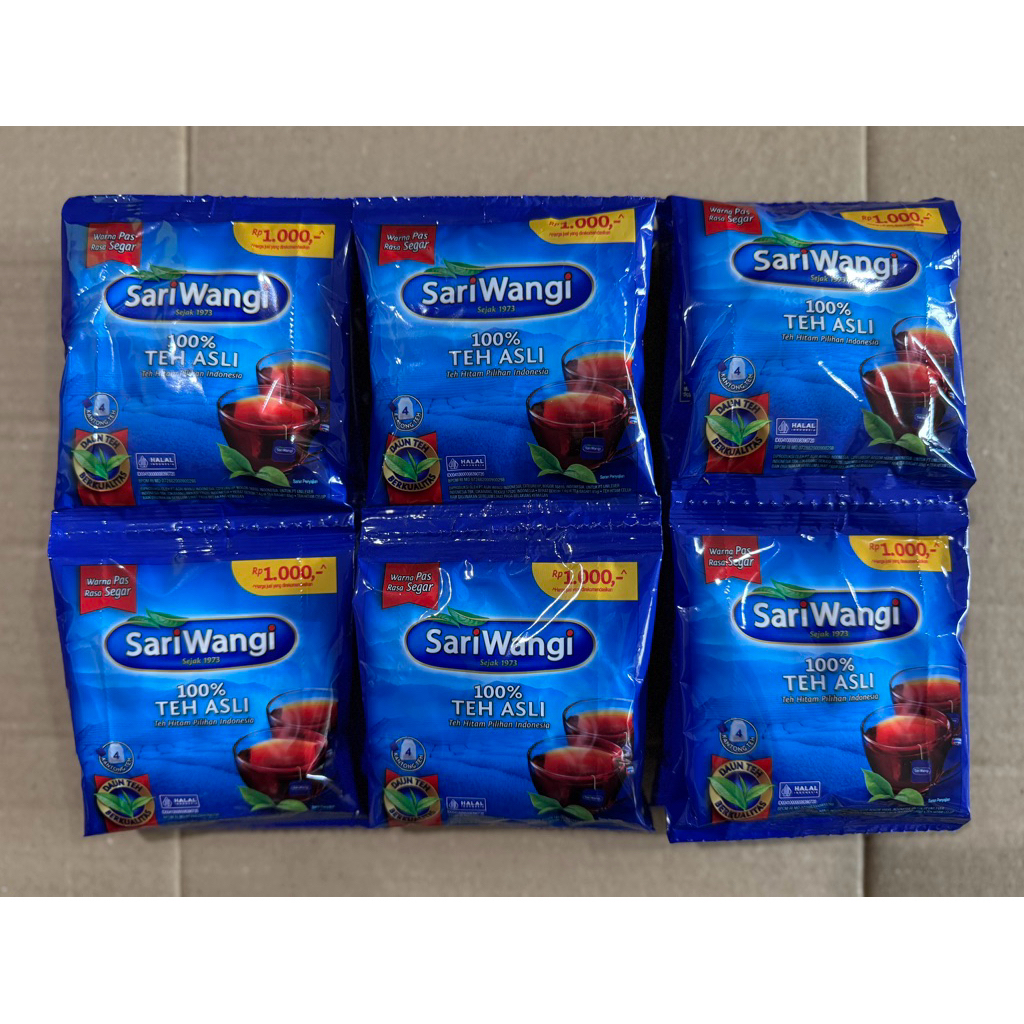 

Teh SariWangi 1.8g 1Renceng isi 6Sachet