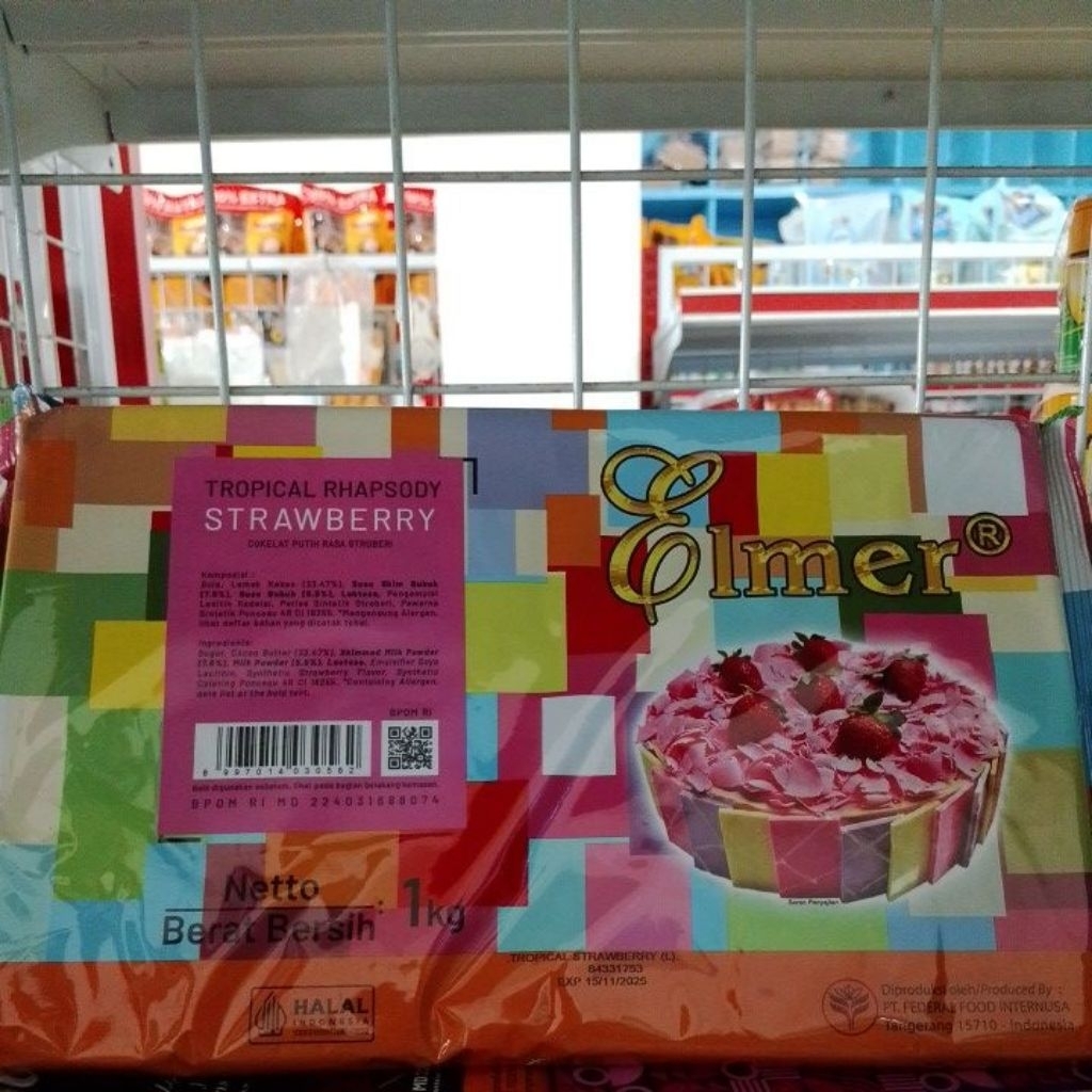 

coklat batang stroberi elmer 1kg
