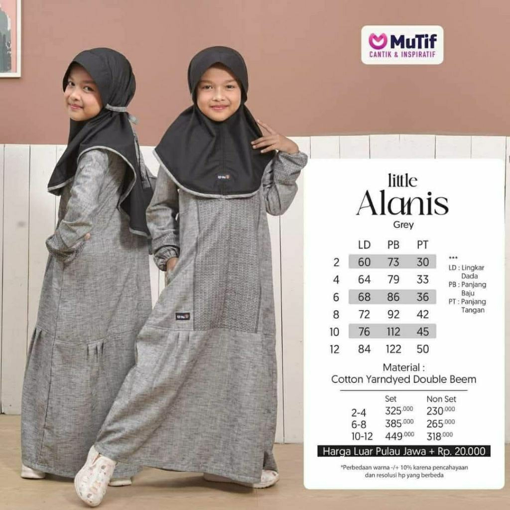 GAMIS ANAK PROMO NADHEERA | MUTIF TERMURAH