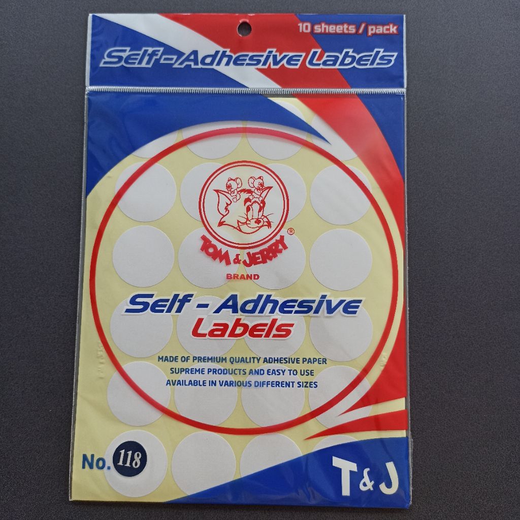 

Tom Jerry Label No.118 | Label Polos Ukuran 32mm Bulat | Self Adhesive 240Labels
