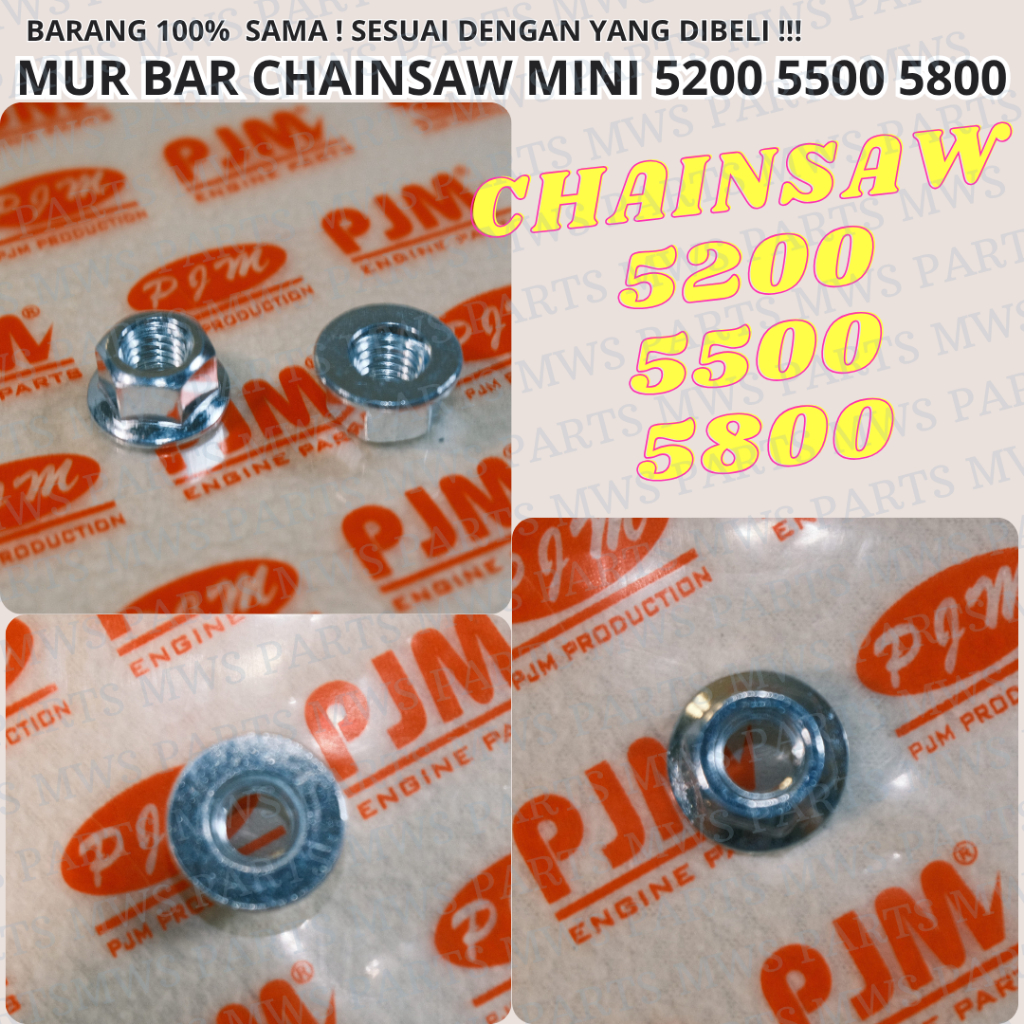 MUR BAR 1PCS MESIN CHAINSAW MINI SINSO KECIL SENSO MINI SINSO MINI SENSO KECIL CHAINSAW KECIL 5200 5