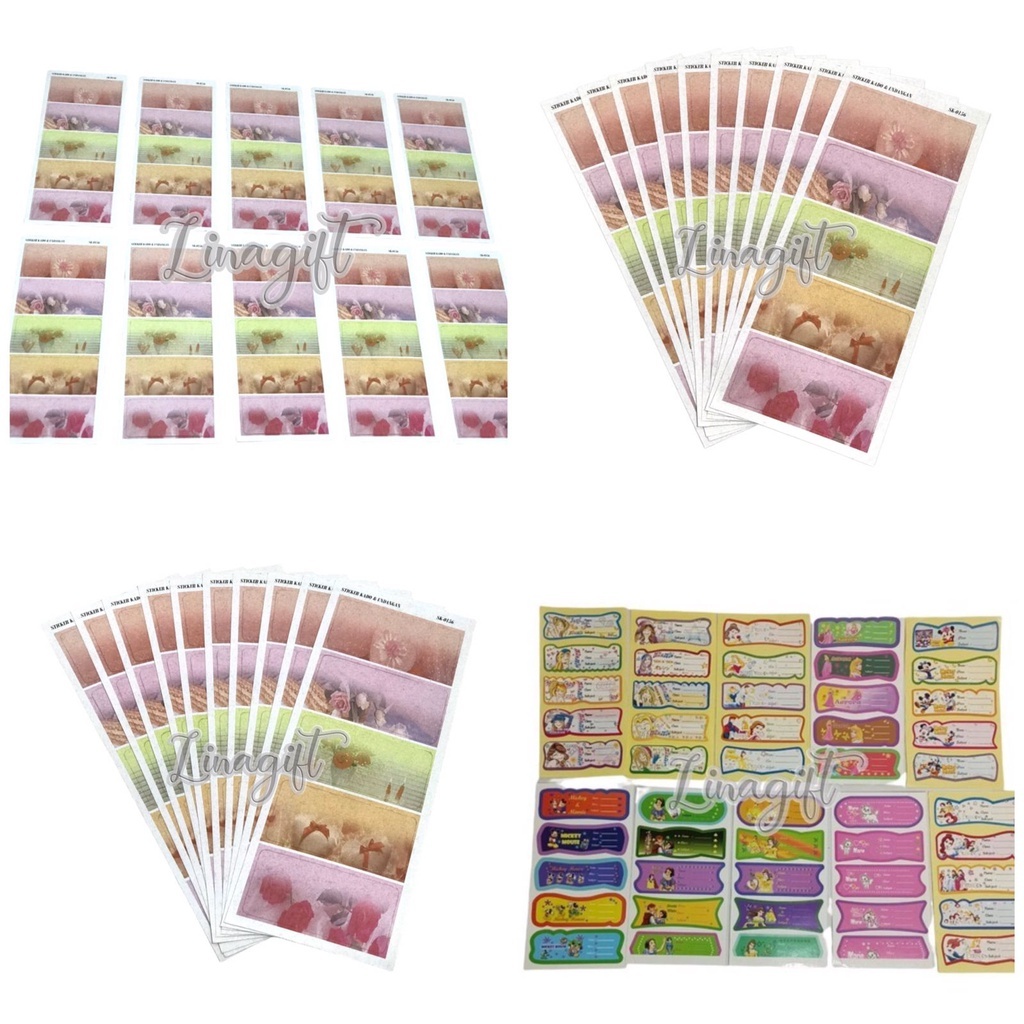 

( 10 Pak ) LABEL STIKER NAMA - OBRAL NAME STICKER UNTUK BUKU TULIS / PELAJARAN