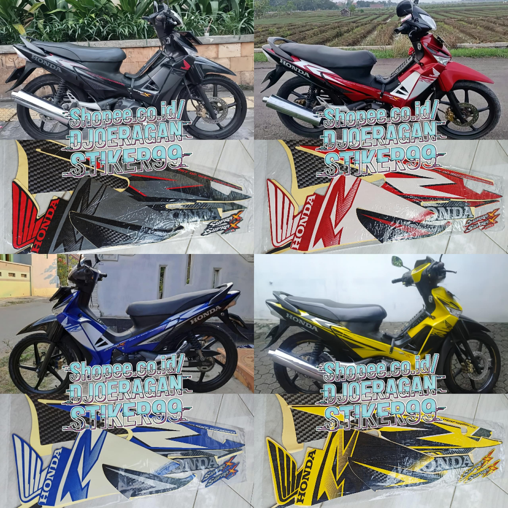 Honda Supra X 125 2007 Stiker Striping Supra X 125R 2007 Sticker Lis Body Motor