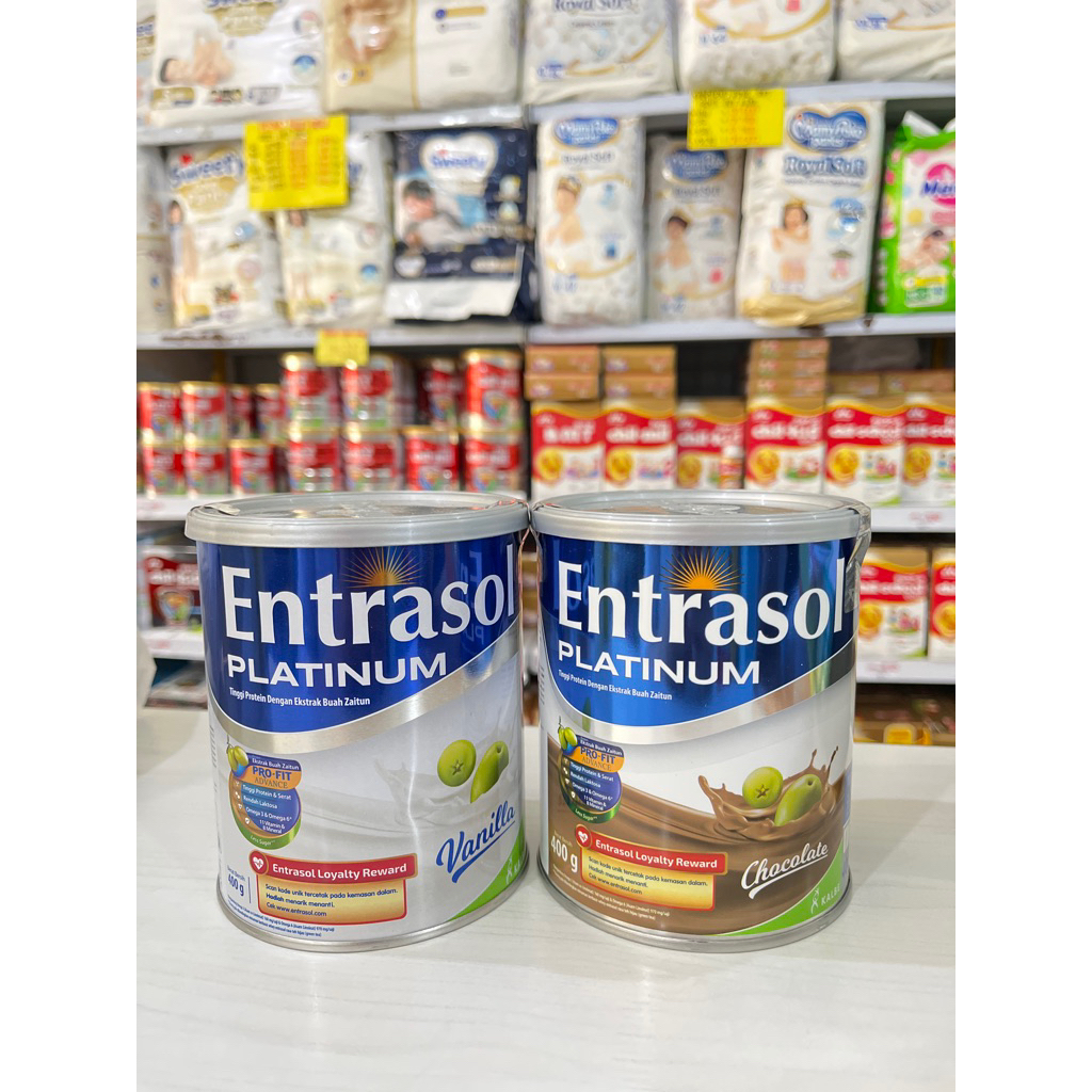 

Entrasol Platinum Vanila/ Chocolate kemasan kaleng 400gram