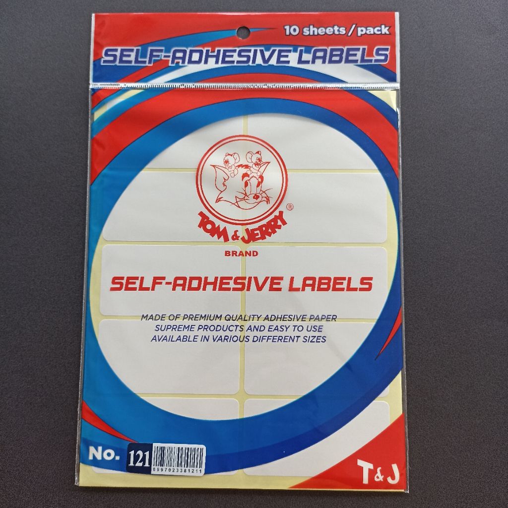 

Tom Jerry Label No.121 | Label Undangan Polos Ukuran 38X75mm Kotak | Self Adhesive 100 Labels