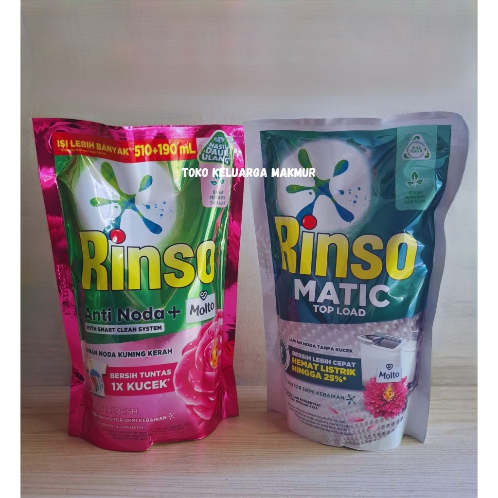 RINSO ANTI NODA DAN RINSO MATIC @700ML