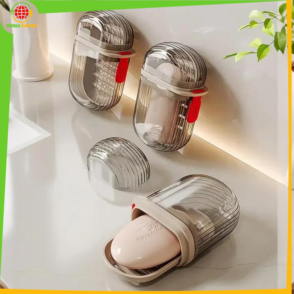 Tempat Sabun Batang Mini Travel Portable Case Wadah Sabun Transparan / Wadah Sabun Batang Aesthetic 