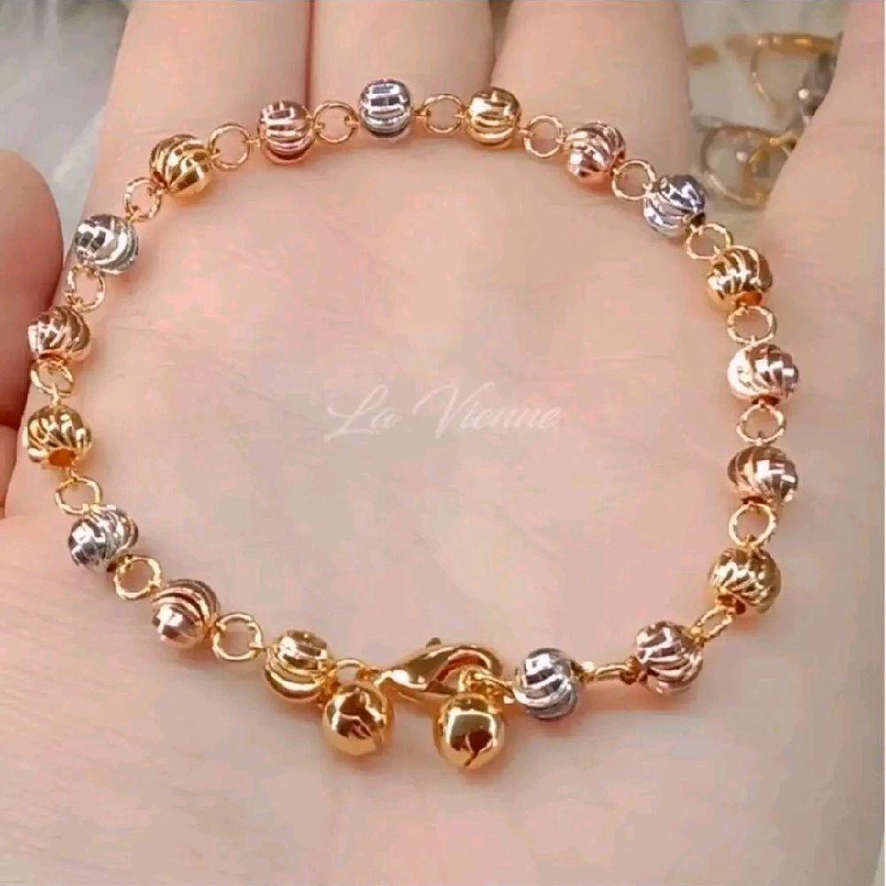 Gelang Rantai Tangan Titanium Warna Kombinasi Wanita Anti Karat / Gelang Rantai Titanium Wanita Anti