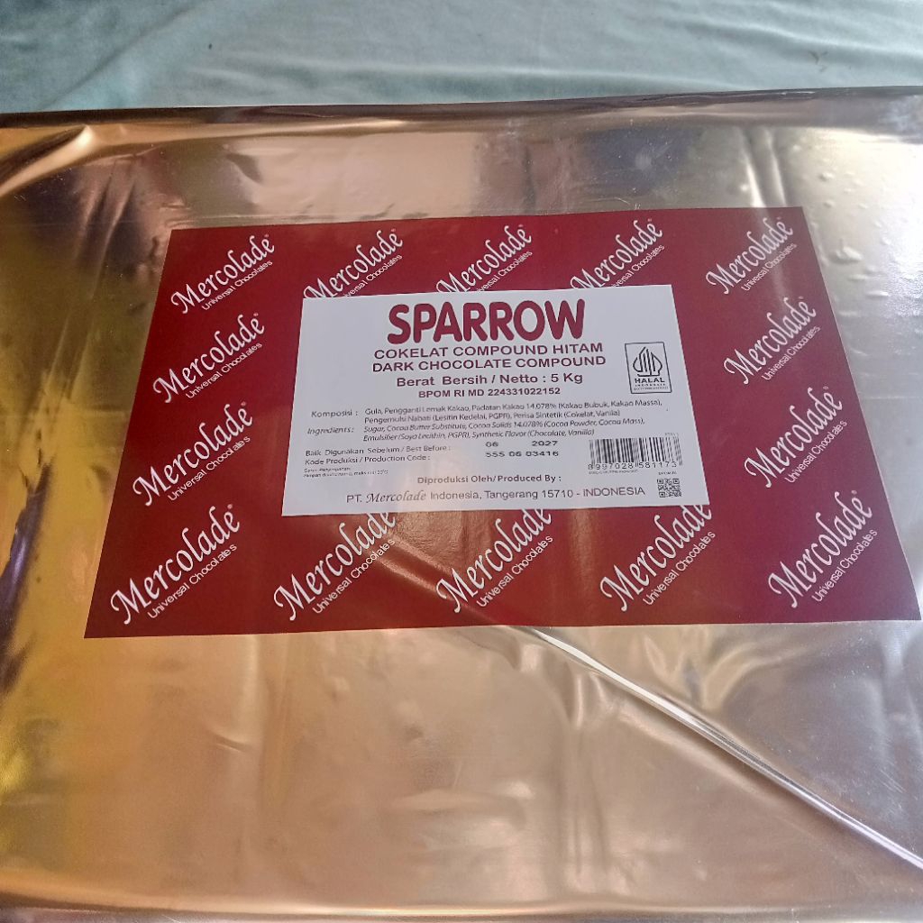 

Coklat batang Mercolade SPAROOW# coklat cumpound/blok repack 250 gr