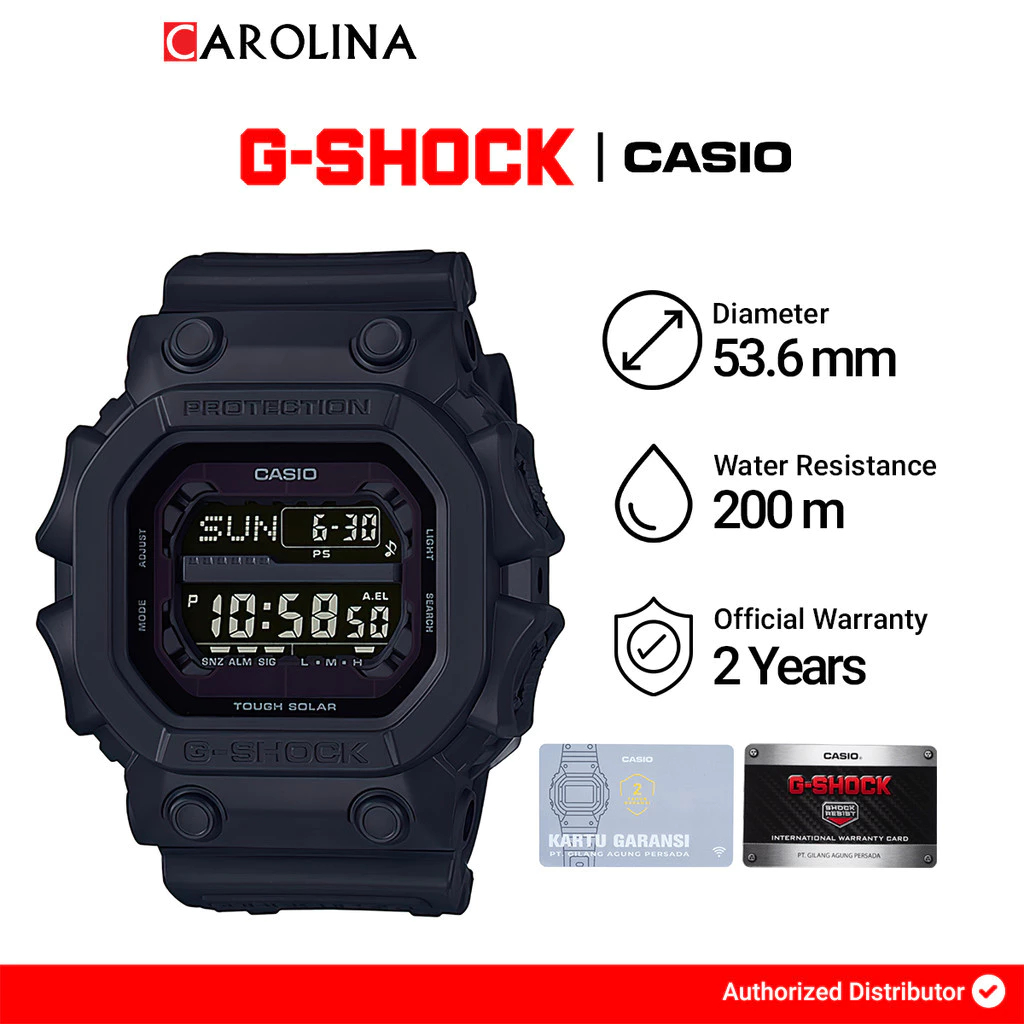Jam Tangan Casio G-Shock GX-56BB-1D King Kong Solar Powered WR 200M Digital Dial Black Resin Band