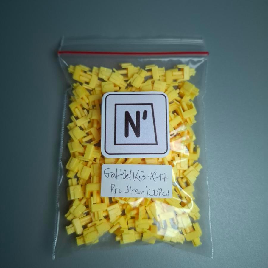 Gateron Yellow KS3X47 Pro Stem 100 Pcs