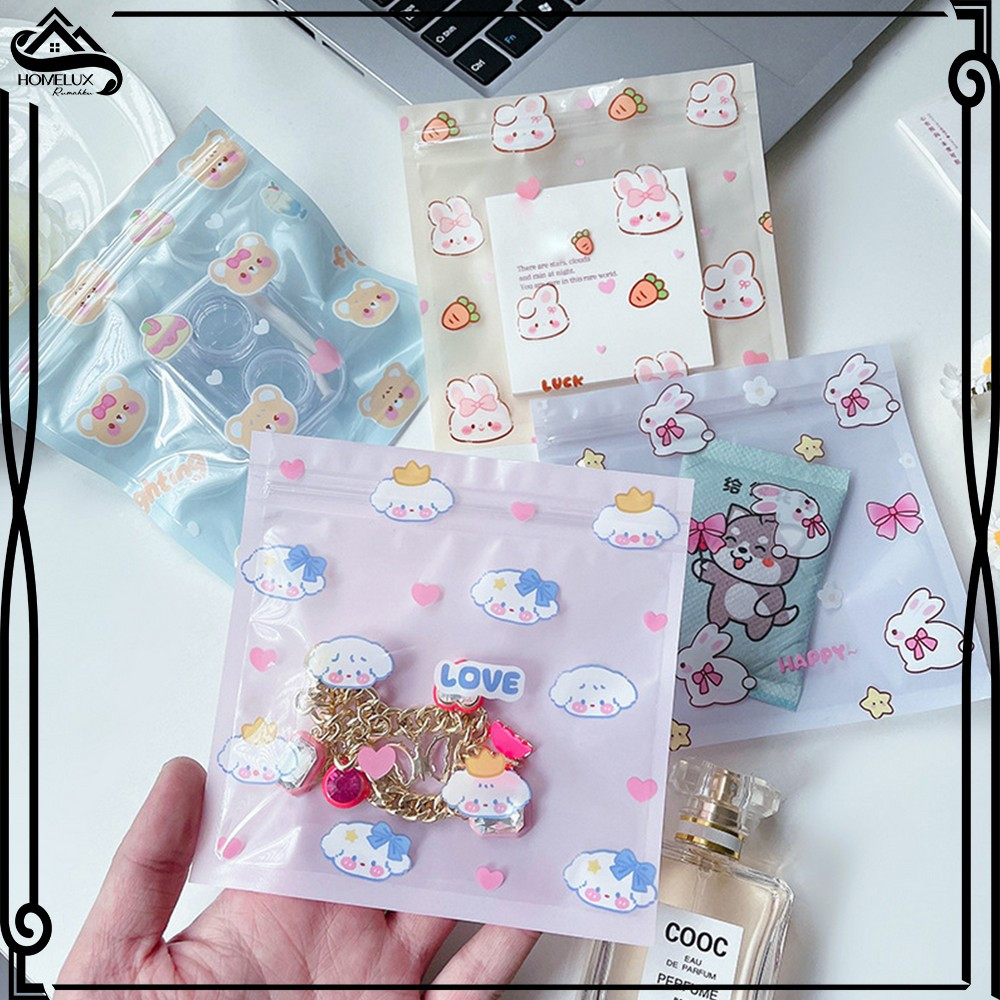 

HOME-C1281 Plastik Ziplock Kemasan Serbaguna Motif Karakter Lucu Klip Packaging Souvenir Aksesoris