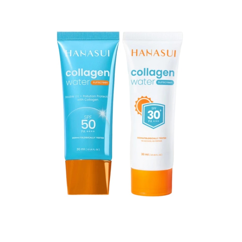 Hanasui Collagen Water Sunscreen SPF 30/50 PA++++ 30ml / Sunscreen Hanasui SPF 50