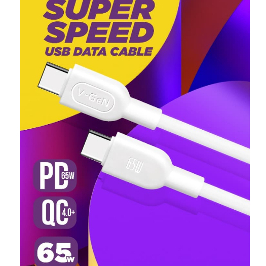 V-GEN VCB-62 Kabel Cable Kable Data Charger USB Type C to Type C Type-C Tipe C Fast Charging 3A VCB6