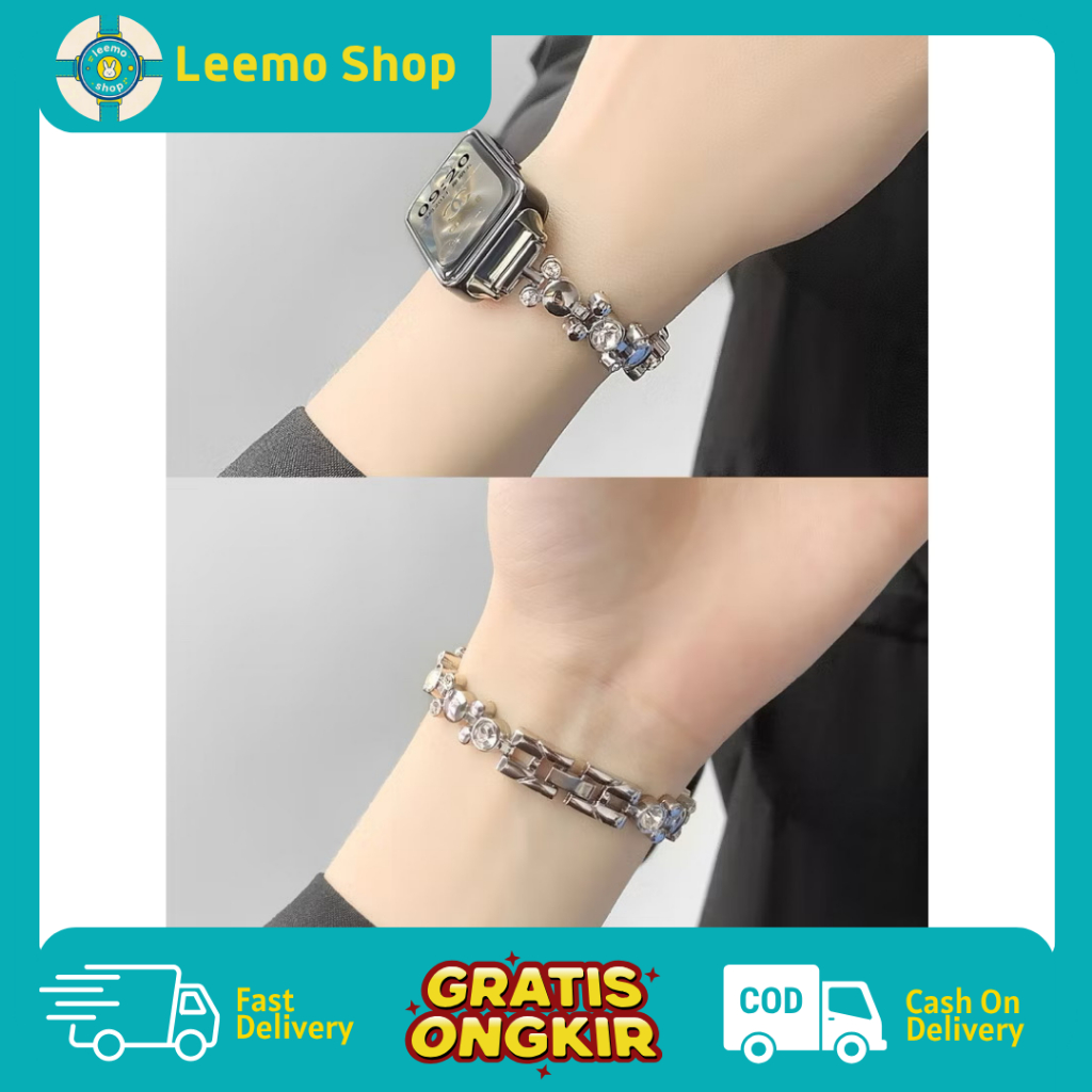 Tali Jam Straps Jam Huawei Band 10 9 8 7 6 Strap Jam Rantai Mickey Mouse