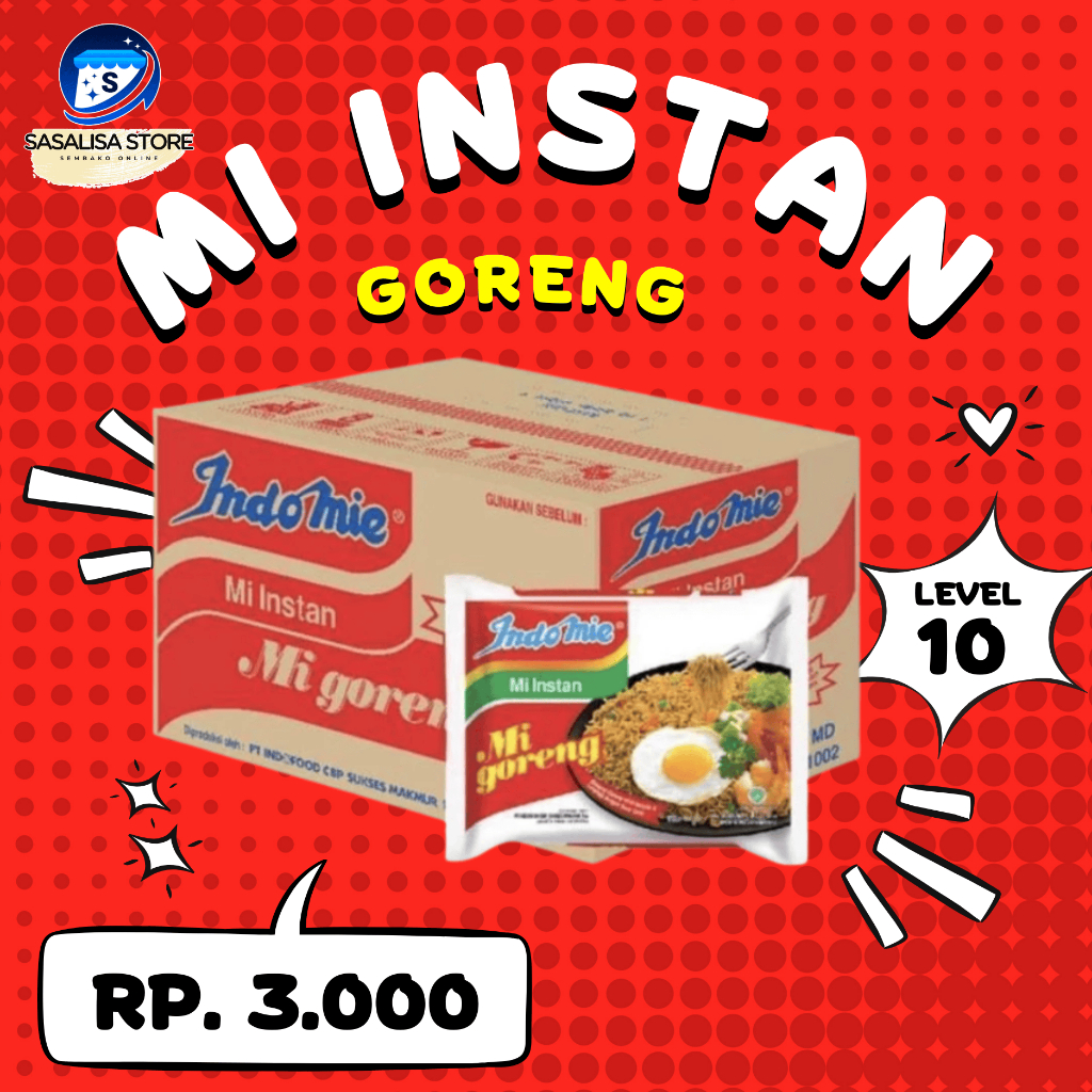 

Indomie Rasa Mi Goreng Original 1 Dus Isi 40 Bungkus Promo 50% Spesial untuk Ibu-ibu Harga Murah Noodles