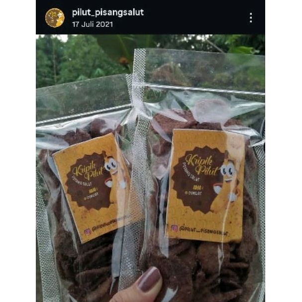 

kripik pisang salut coklat kemasan 100gr manis gurih enaak