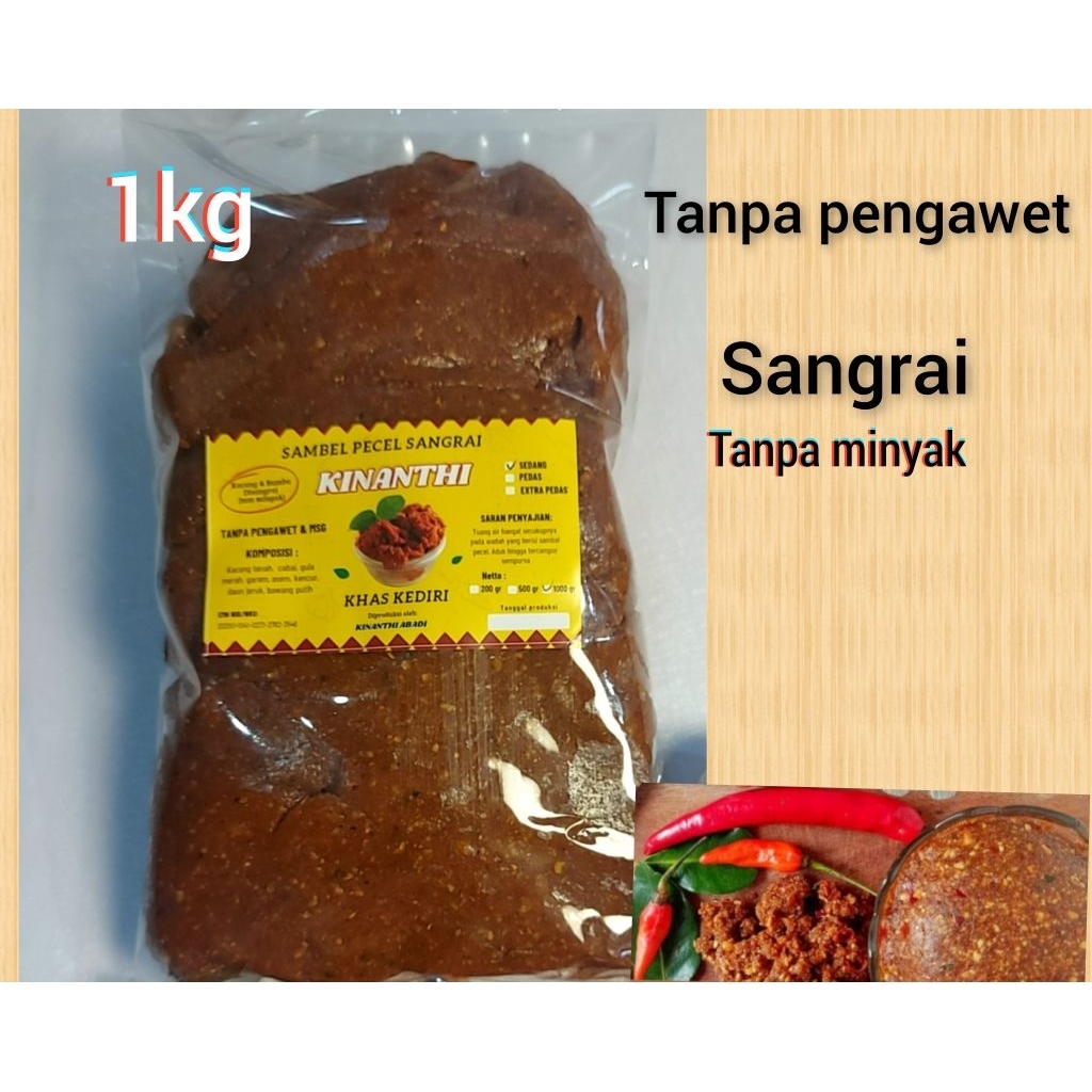 

KINANTI!!!! 1 kg ( loss) sambel bumbu pecel sangrai kacang khas kediri / murni tanpa pengawet pedas sedang ekstra pedas