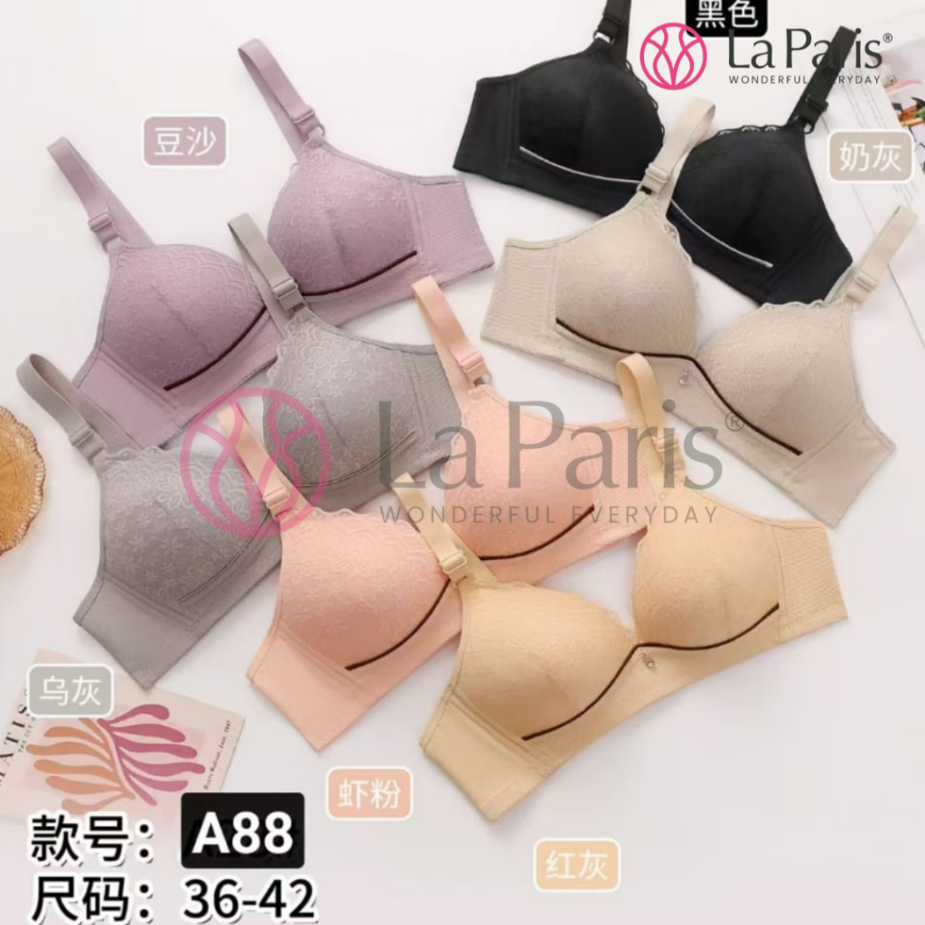 Bra Wanita Tanpa Kawat Size 36 42 Busa Push Up Renda Kait 3 Bra Wanita Dewasa La Paris Bra Terbaru B