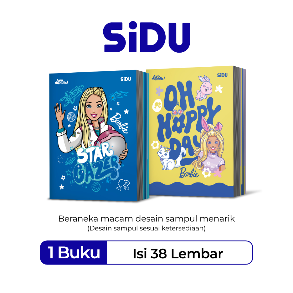 

SiDU Buku Tulis Barbie 38 Lembar – 1 Pak Isi 10 Buku | Edisi Resmi Barbie Original