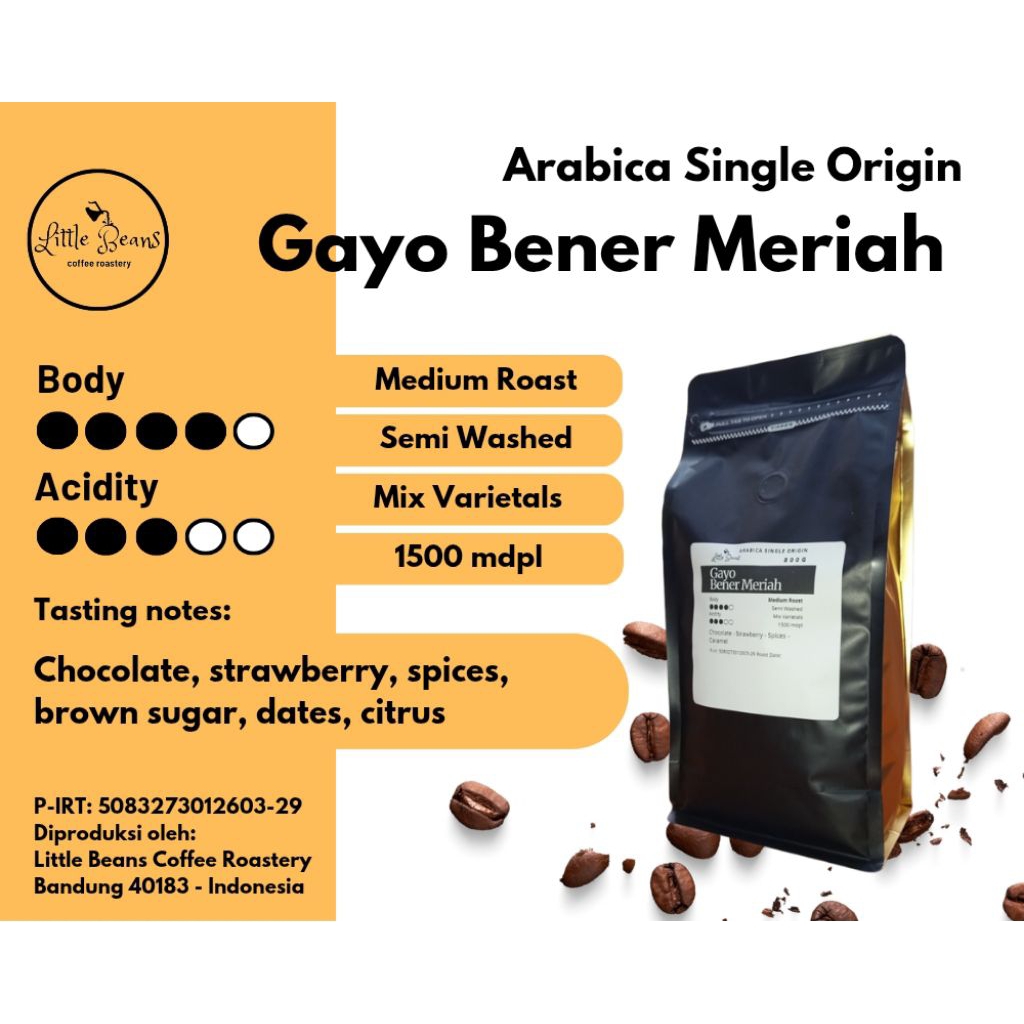 

Kopi Arabica Aceh Gayo Medium Roast 800gr/400gr/200gr Biji/Bubuk