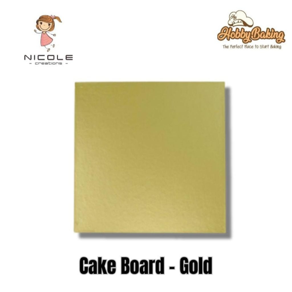 

Nicole Cake Board Gold / Tatakan Kue Gold