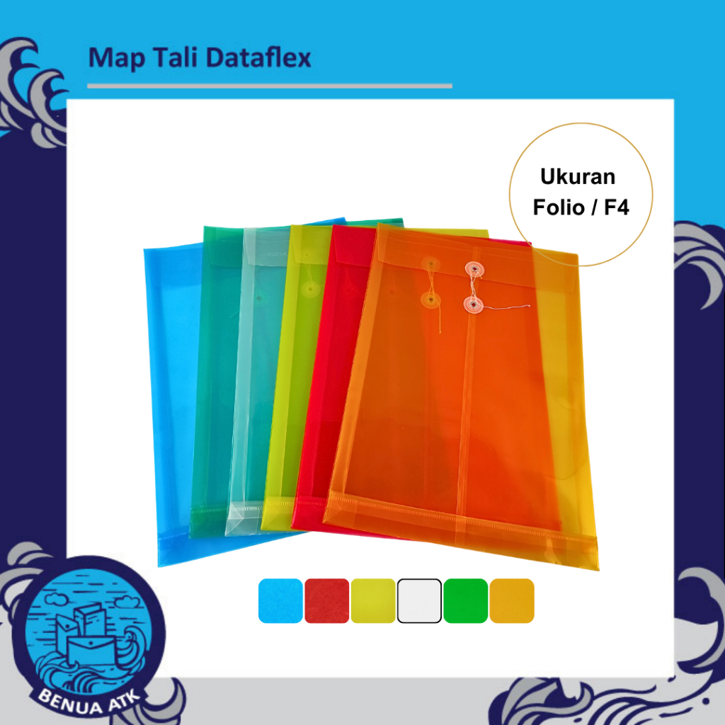 

Dataflex Map Tali Plastik Envelope Bag Spine Folio F4 (isi 1 pcs) - DF-7211