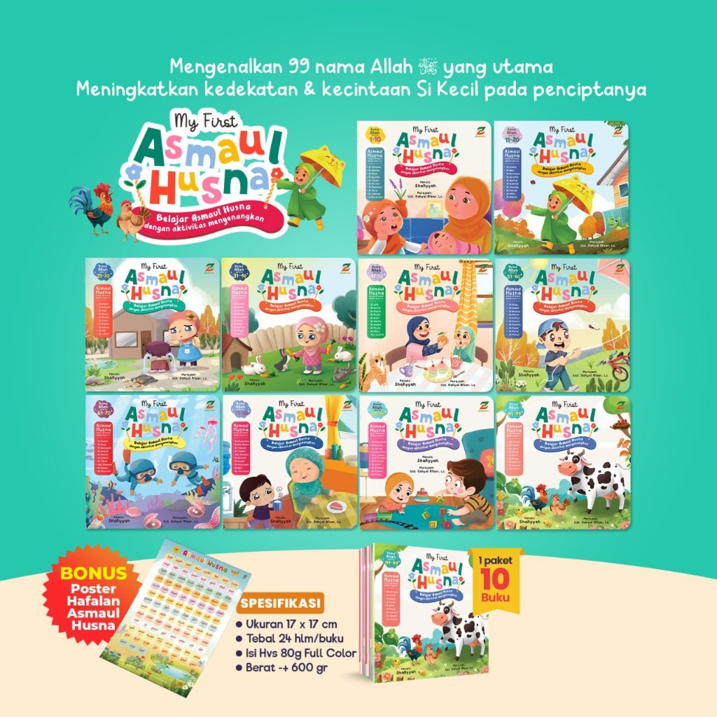 Ziyadbooks Official Buku My First Asmaul Husna Belajar Asmaul Husna Aktivitas Anak Lengkap