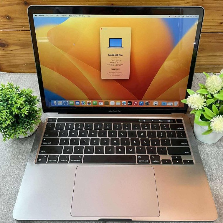 Macbook Pro M2 2022 13 inch 8/256GB Gray Inter Second Original