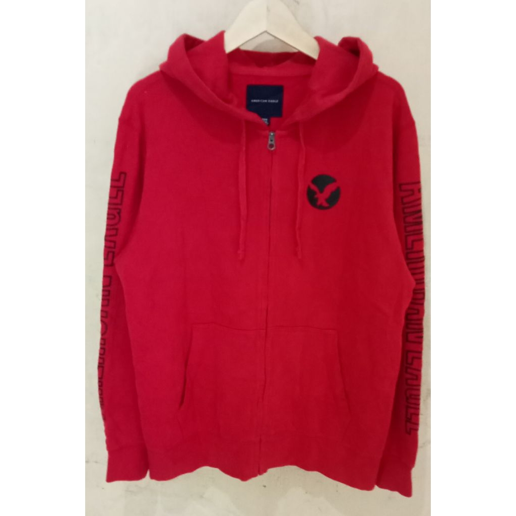 Hoodie zipper AMERICAN EAGLE second merah