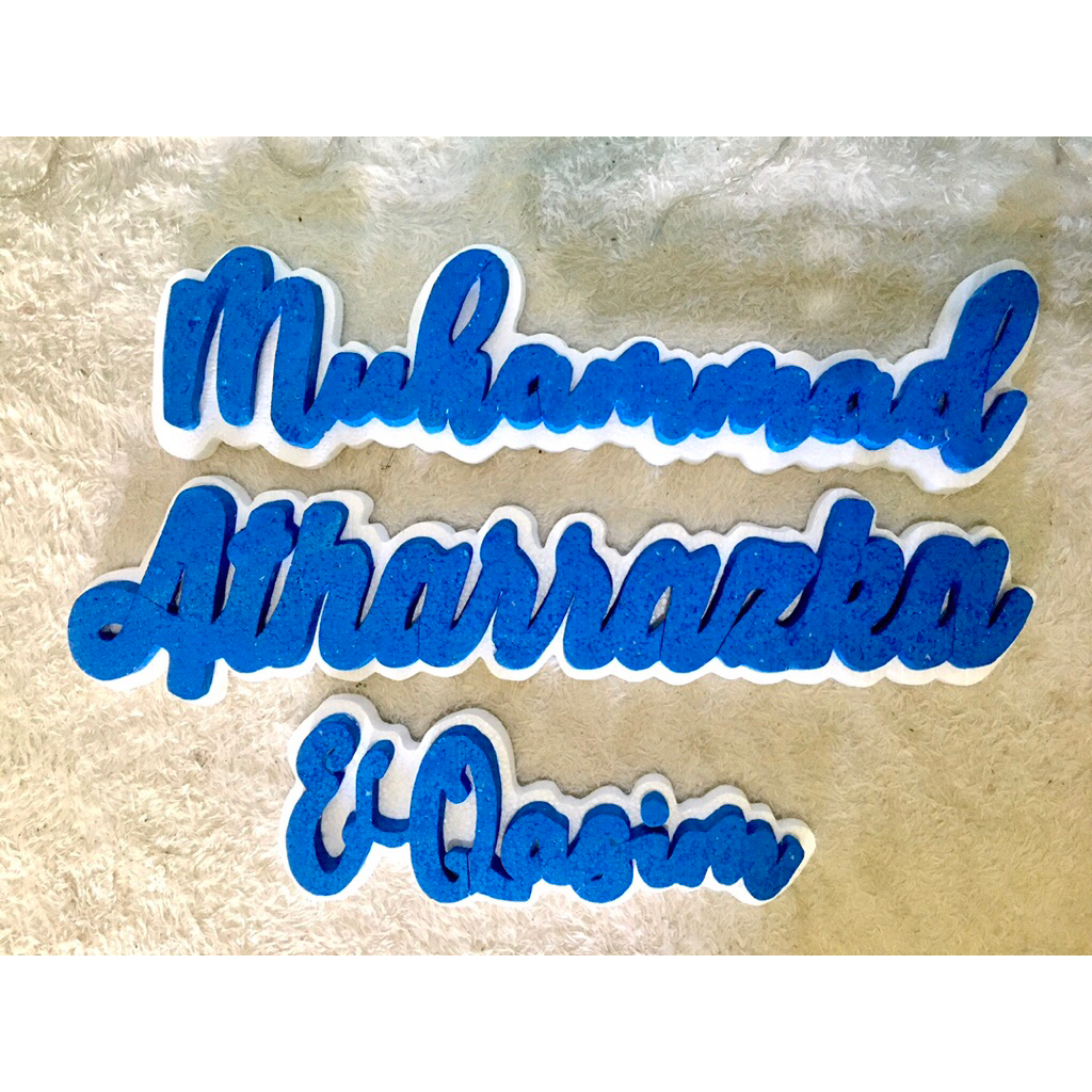 Styrofoam Dekor Nama (ukiran gabus costum nama) BESAR TEBAL & MURAAHH