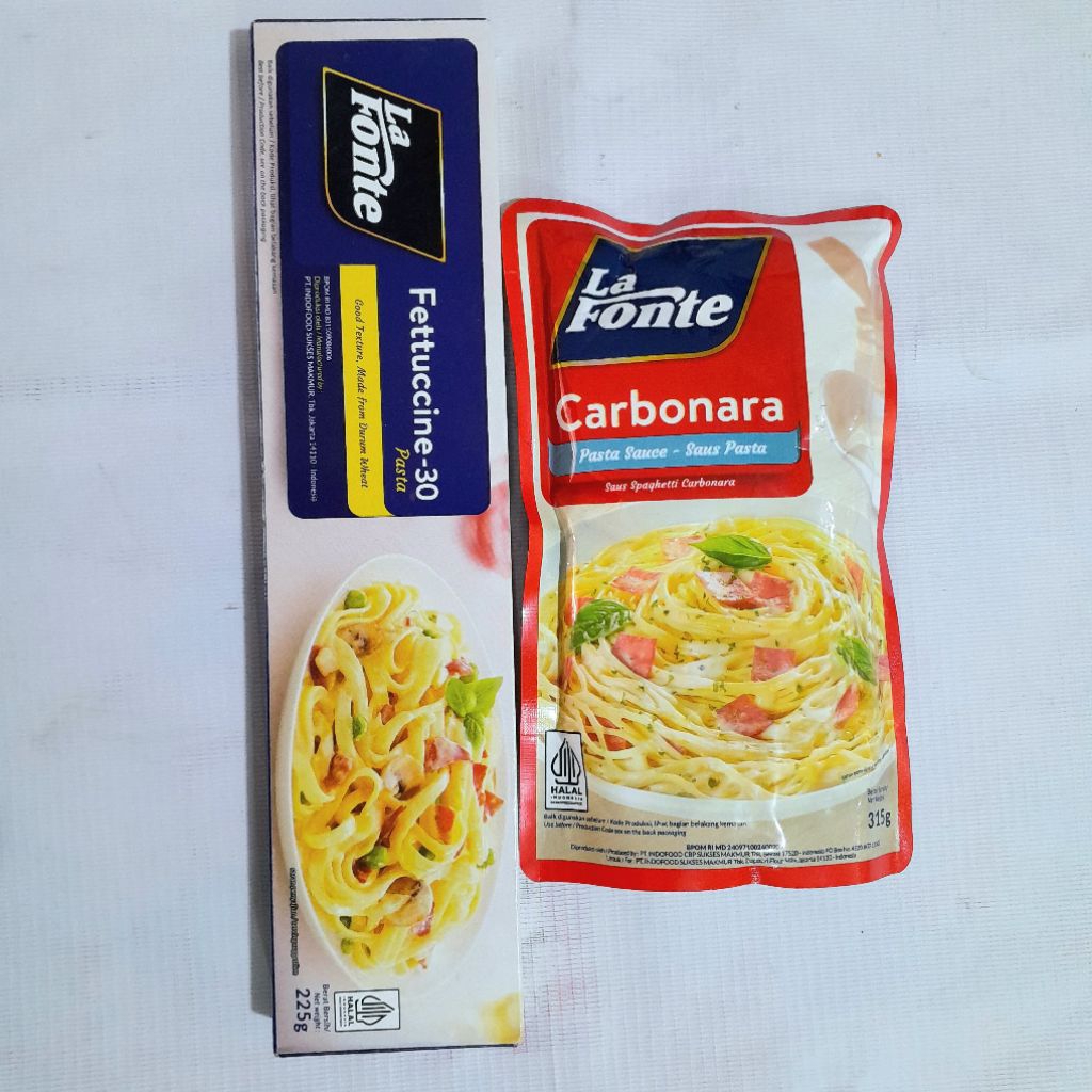 

PAKET EKONOMIS Lafonte Fettuccine + Lafonte saus Carbonara 315gr