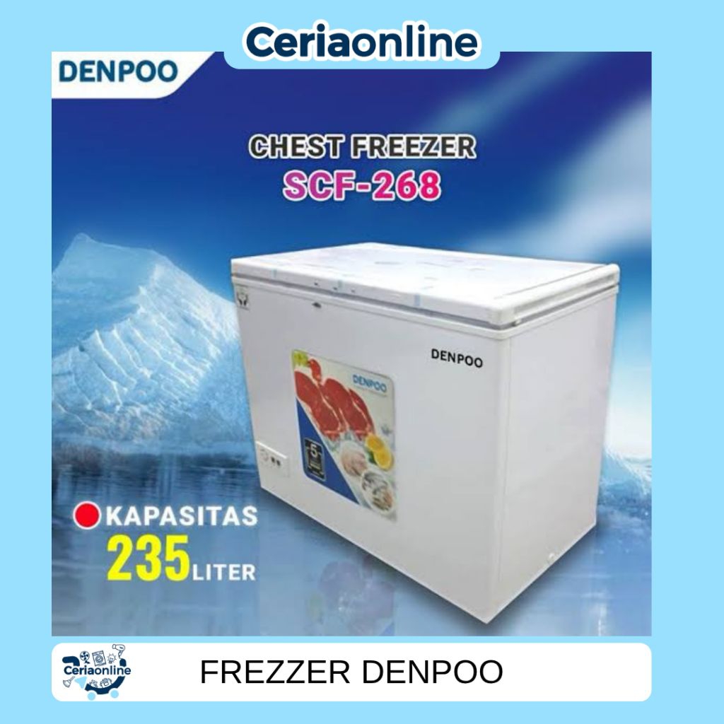 DENPOO Chest Freezer SCF-268CG Kapasitas 235 Liter