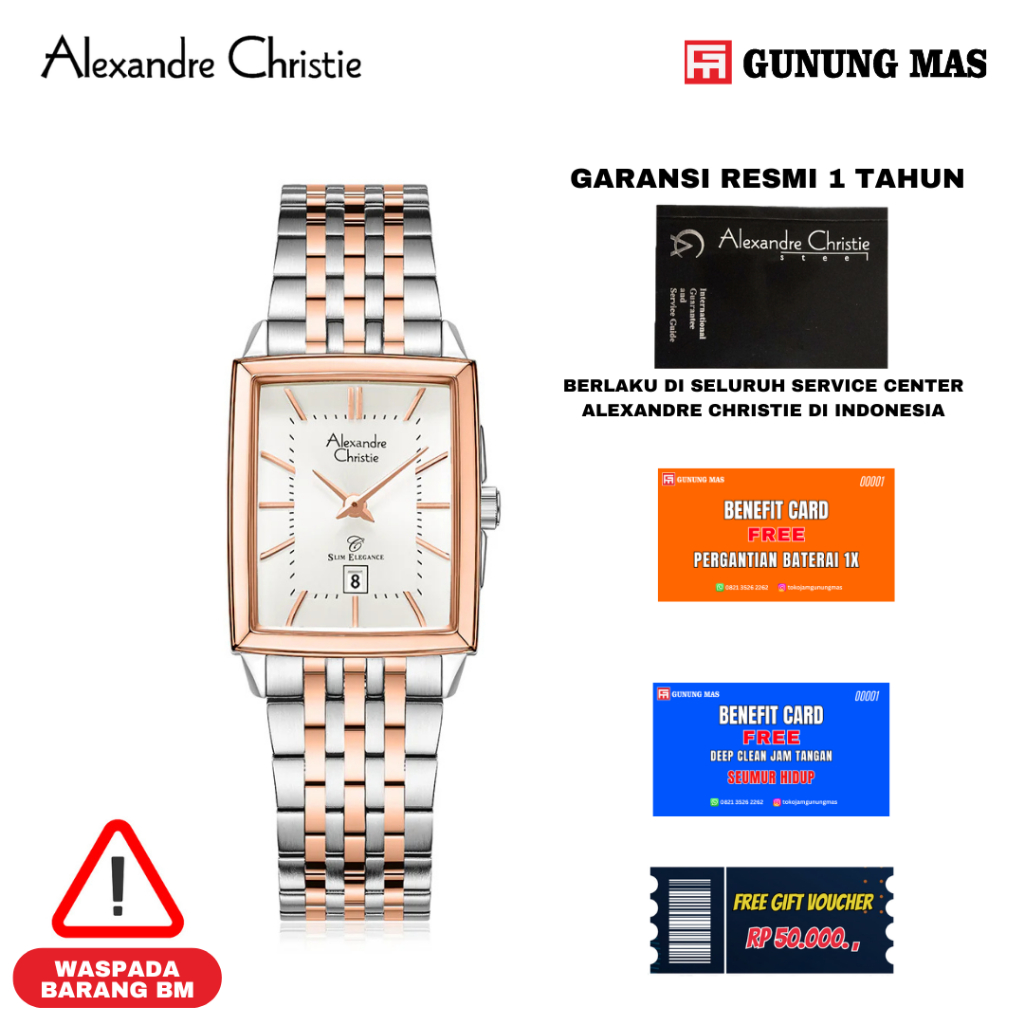 Jam Tangan Wanita Alexandre Christie AC AC 8708 LDBSSSL Original 100%