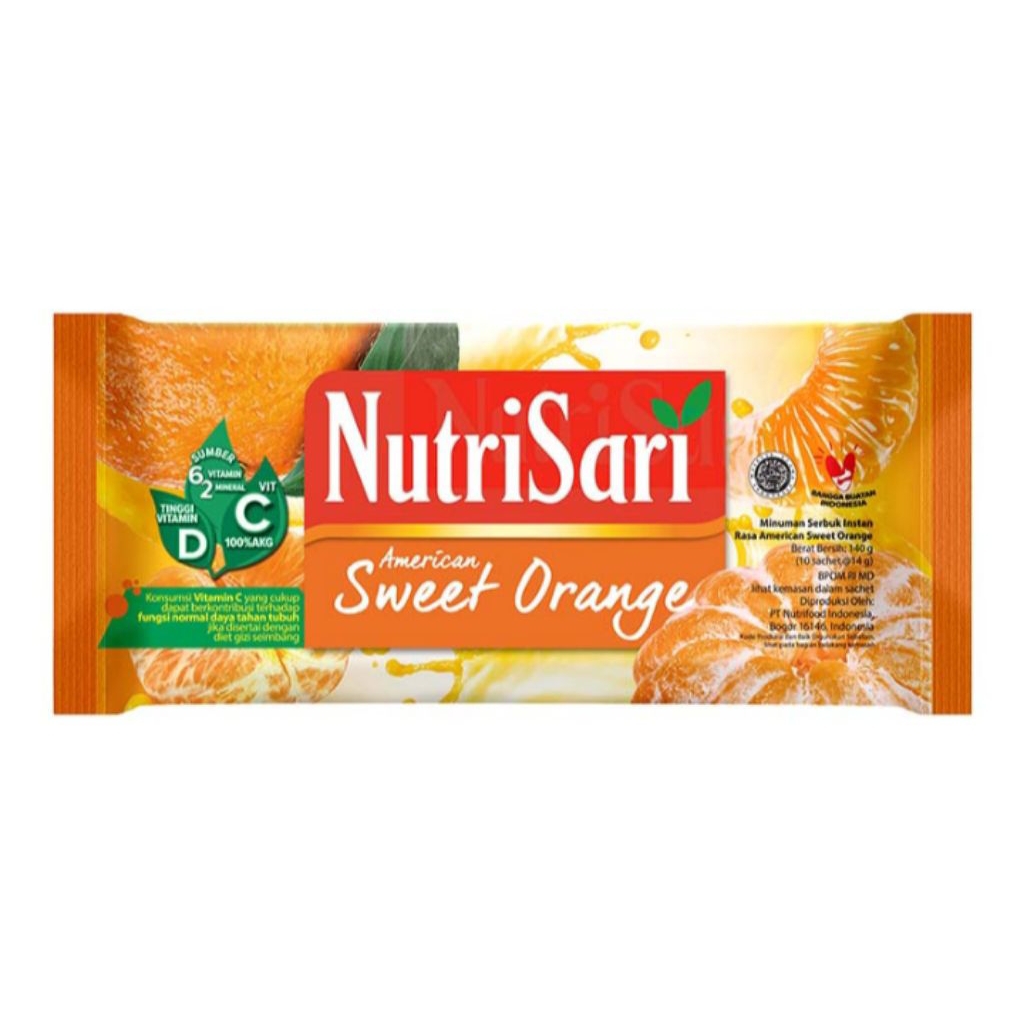 

NutriSari American Sweet Orange Minuman Buah Vitamin C 10 x 14 g