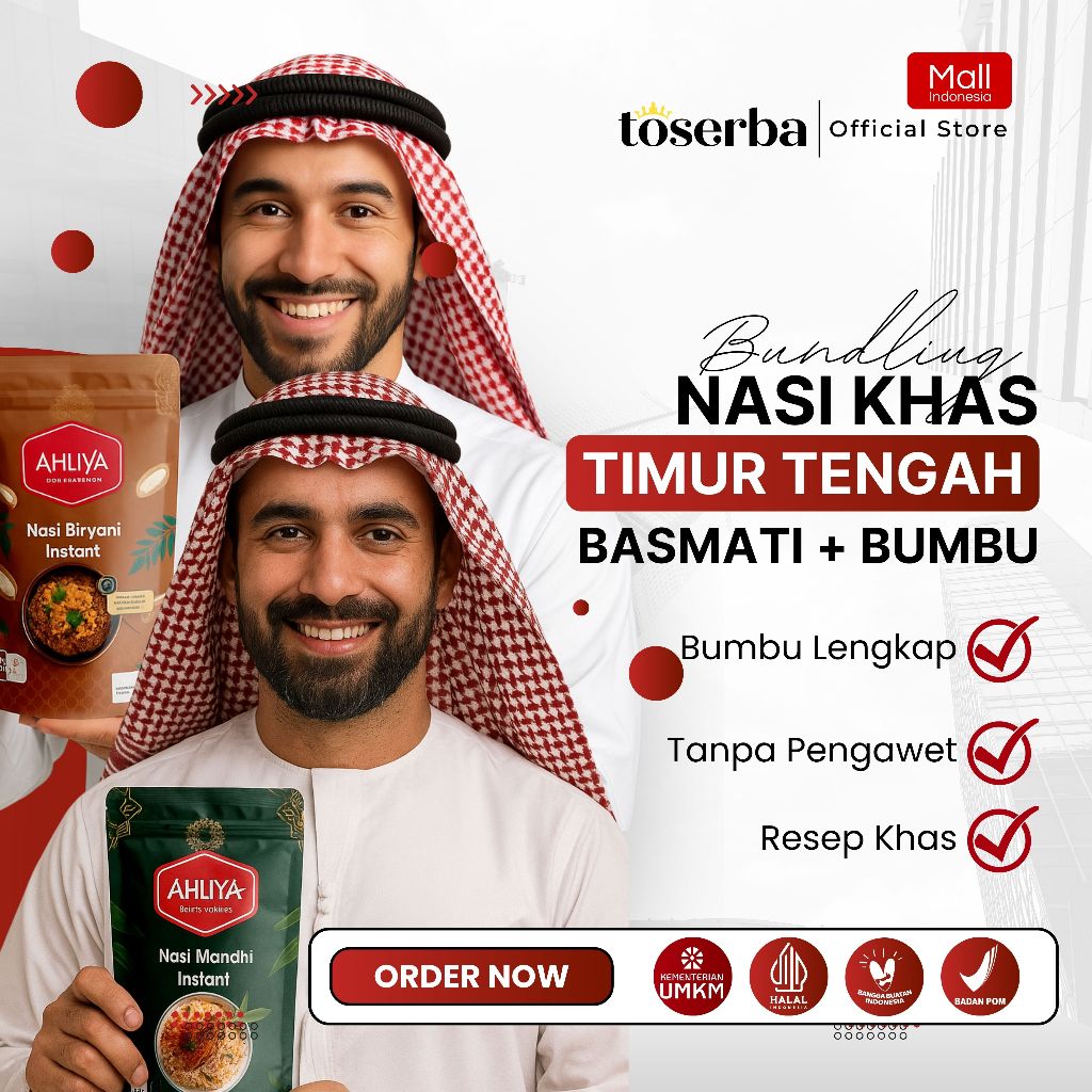 

Hemat - Beras Basmati + Bumbu Lengkap Komplit Instan Anti Ribet | Kabuli Khabsah Biryani Mandhi