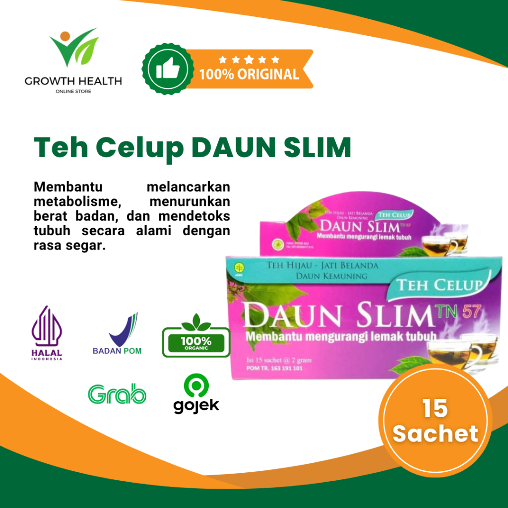 

Teh Celup DAUN SLIM ( Teh hijau + Jati Belanda ) - Teh Pelangsing