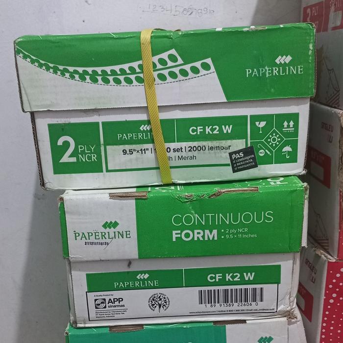 

kertas continuous form 2 ply paperline C K2 W 9,5×11Inchi warna & K2 Warna PRS