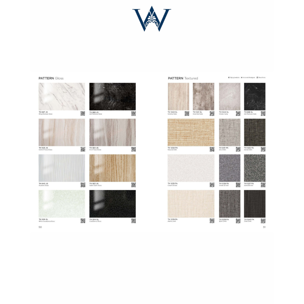 TACO Hpl motif serat kayu dan solid