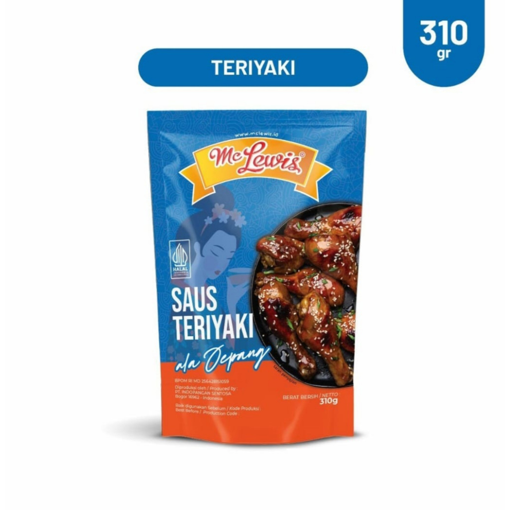 

Mc Lewis Saus Teriyaki Ala Jepang 310g – Saus Siap Pakai untuk Marinasi, Tumisan & Olesan 1 Krt