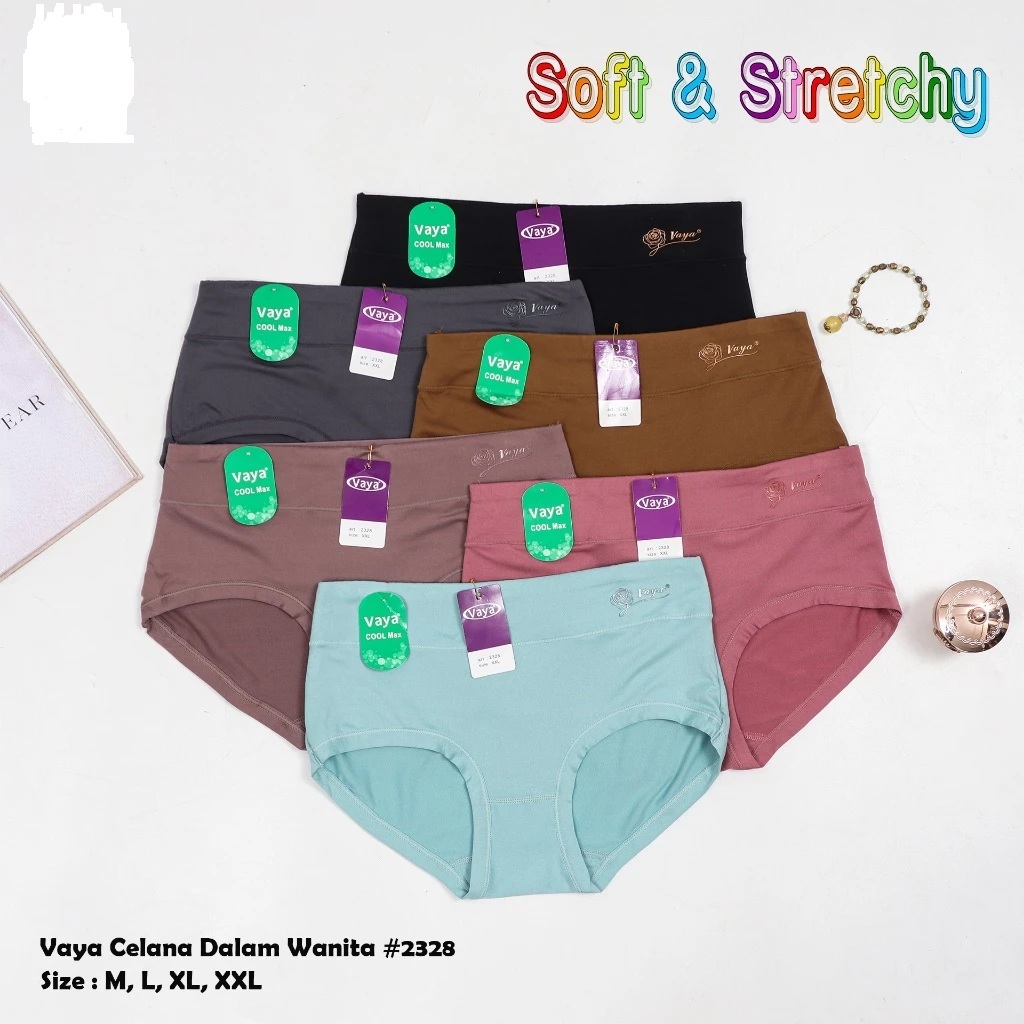 Vaya ( 3PCS Warna Random ) Celana Dalam Wanita Art 2328 ( Vaya SOFT )