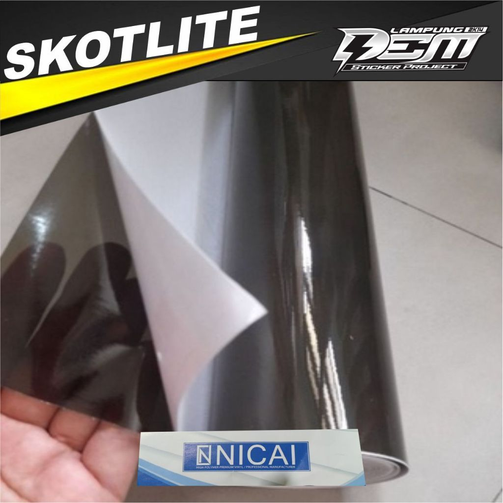 Sticker Skotlet Hitam Transparan Merk Nicai Kualitas Premium
